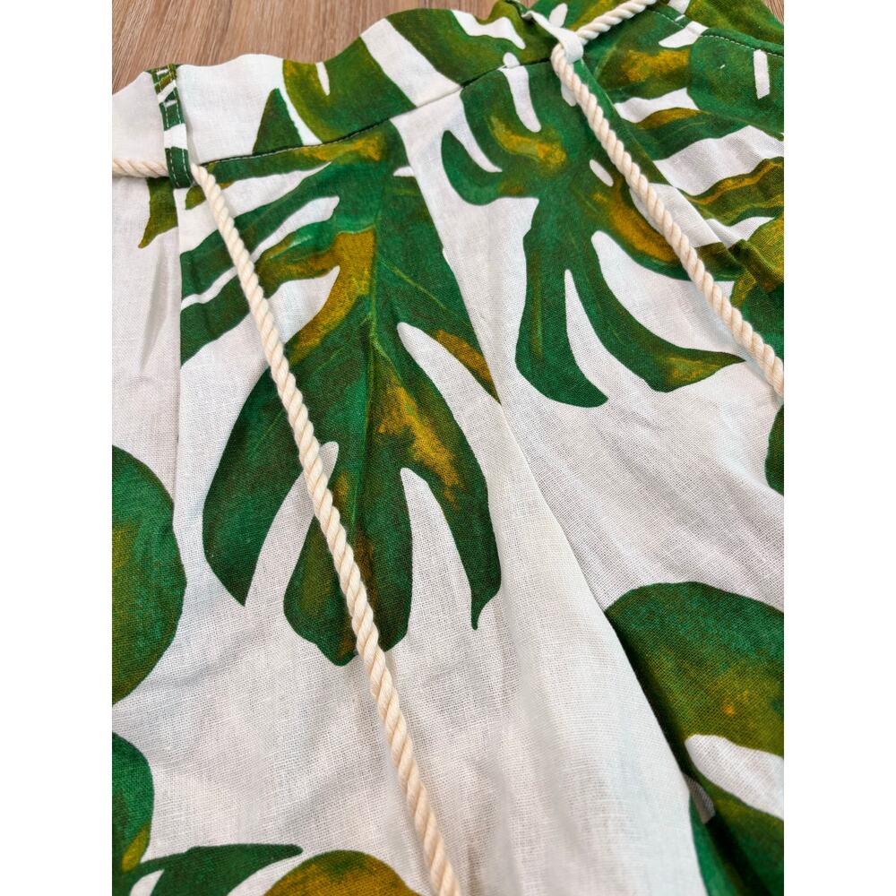 Joie Tropical Print Linen Shorts with Tassles Size Small - Picture 3 of 9